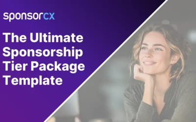 Split-view image of a sponsorship professional in a modern office, contrasting a cluttered Gold–Silver–Bronze package with a clean, strategic sponsorship framework, symbolizing clarity replacing outdated tier models.