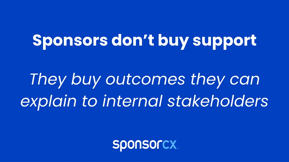 Sponsors don't buy support