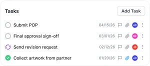Tasks list Tasks list