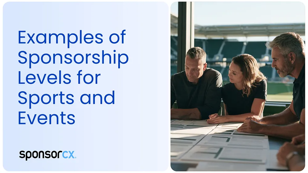 Examples of sponsorship levels for sports and events